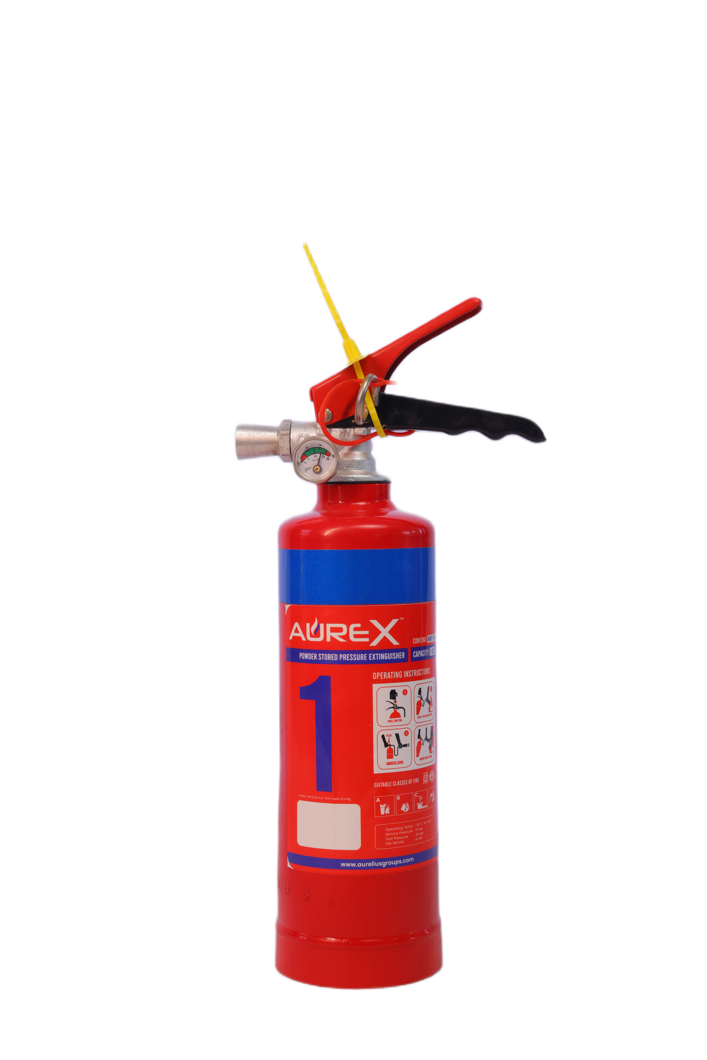 ABC STORED PRESSURE 1KG FIRE EXTINGUISHER
