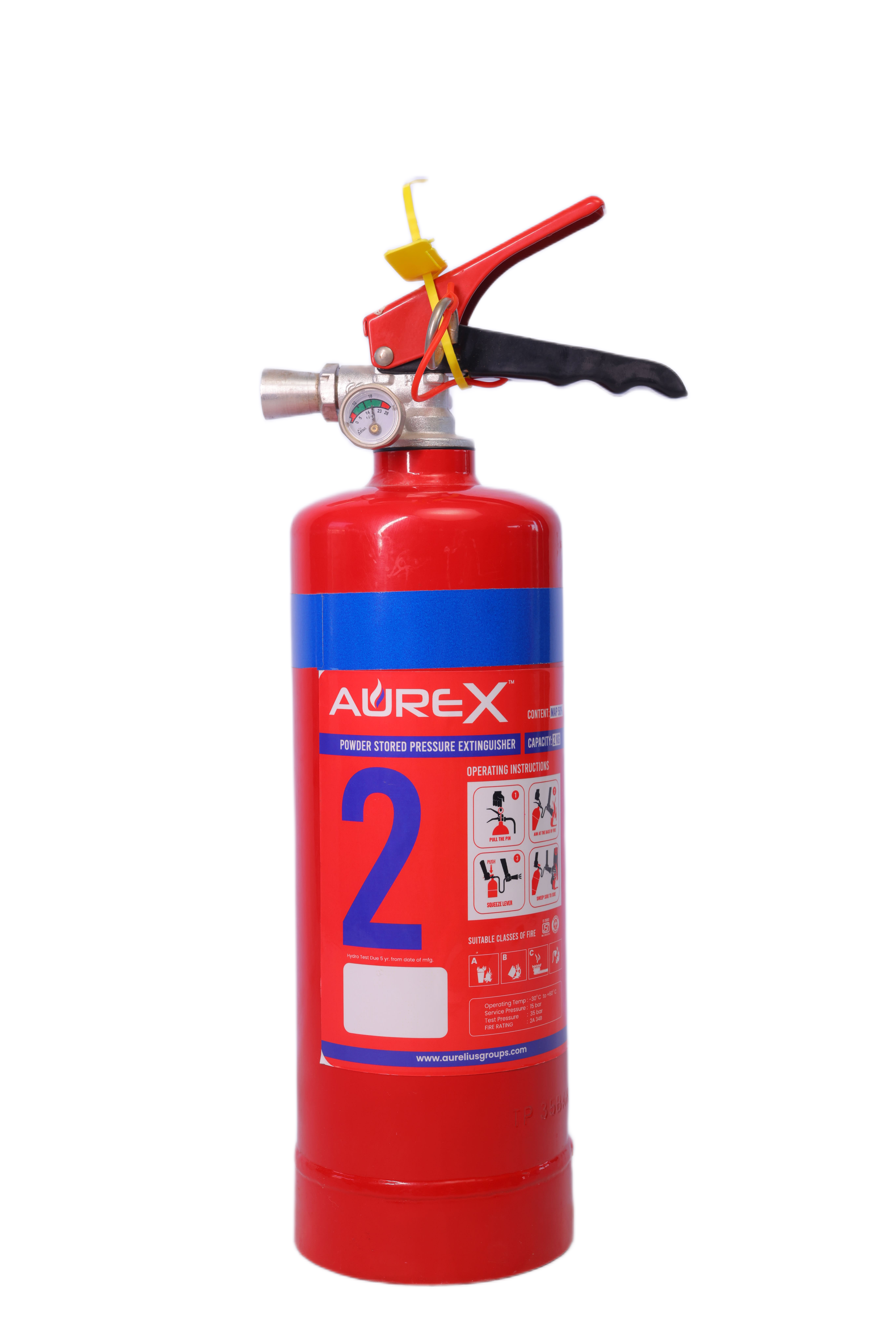 ABC STORED PRESSURE 2KG FIRE EXTINGUISHER