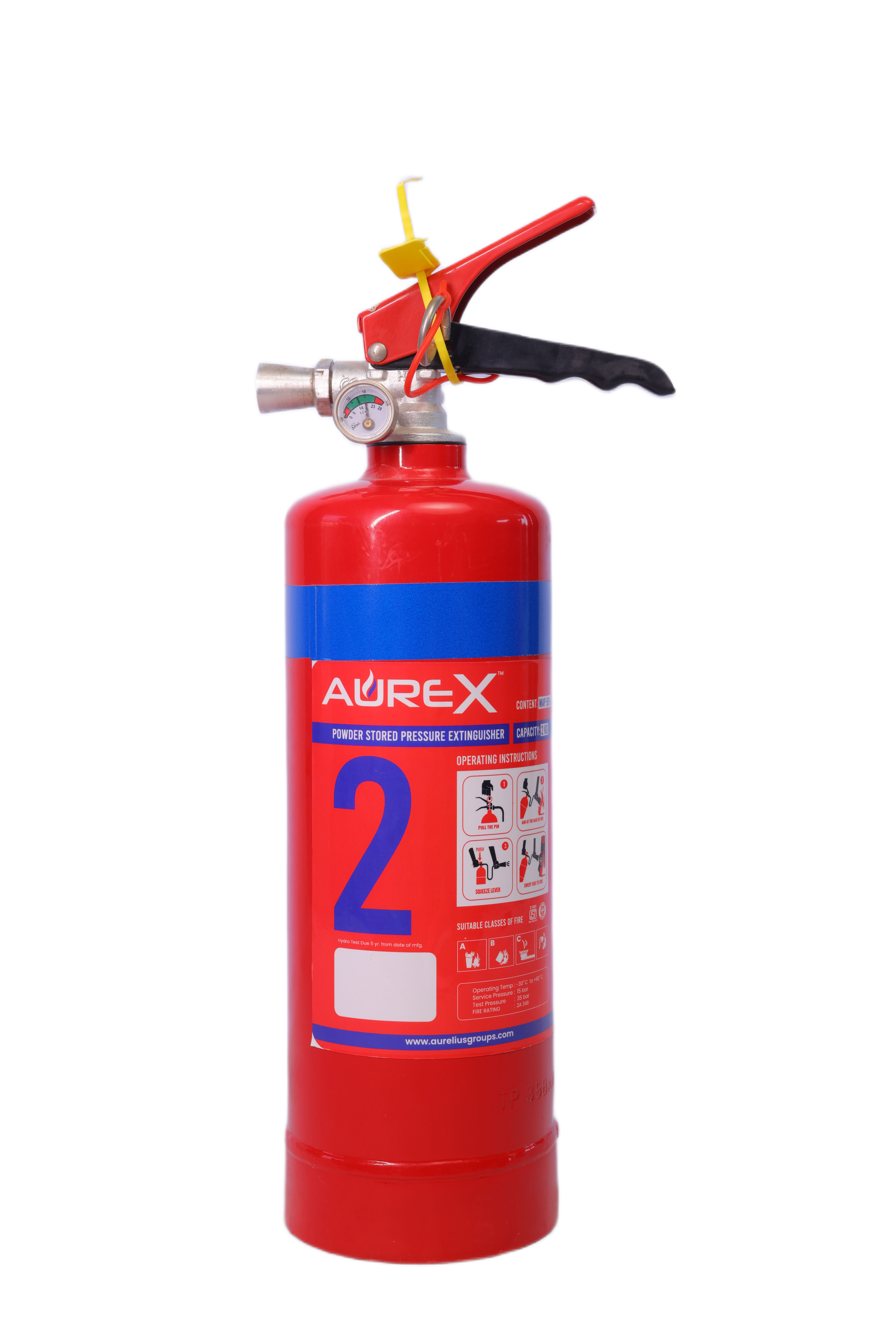 ABC STORED PRESSURE 2KG FIRE EXTINGUISHER