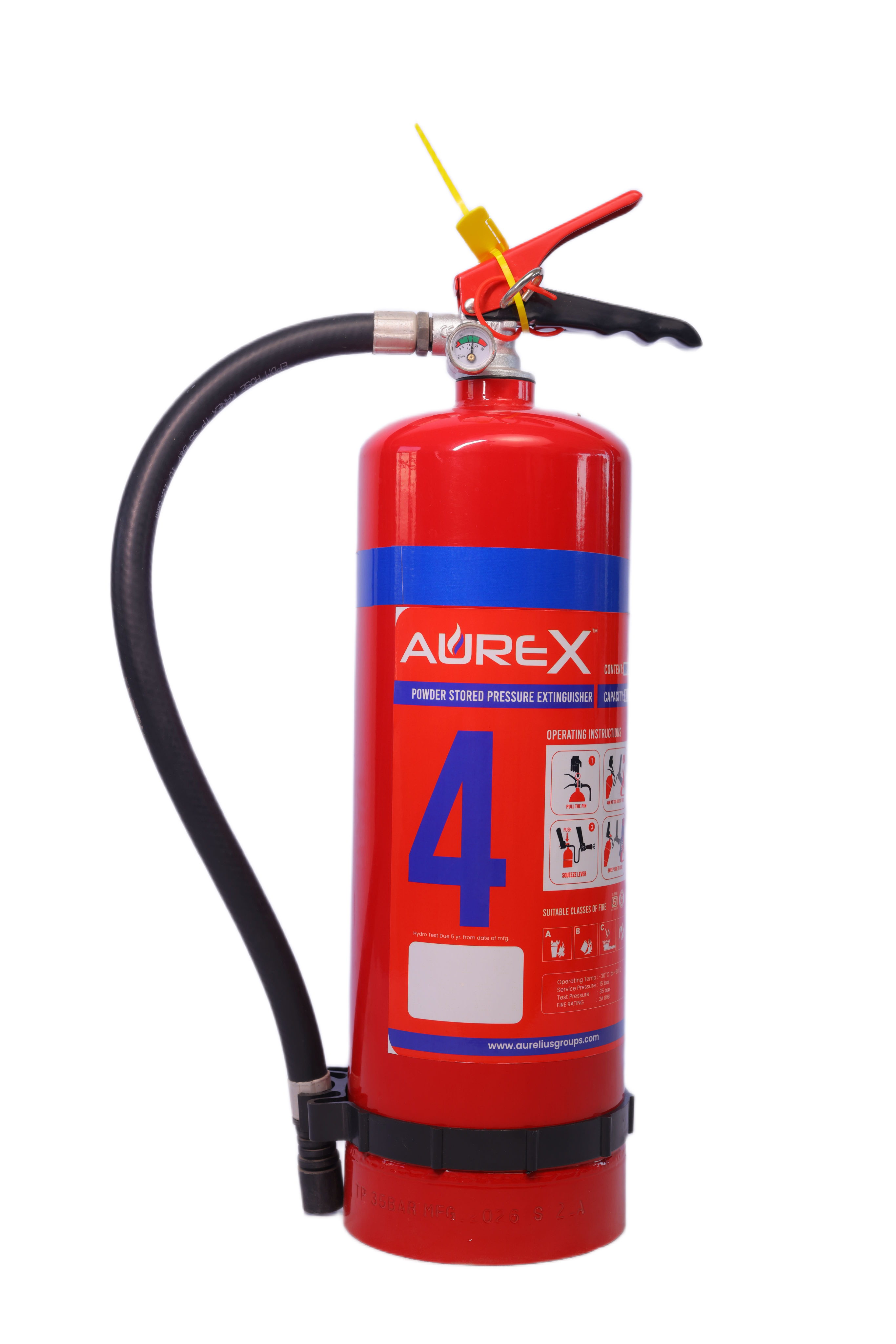 ABC STORED PRESSURE 4KG FIRE EXTINGUISHER