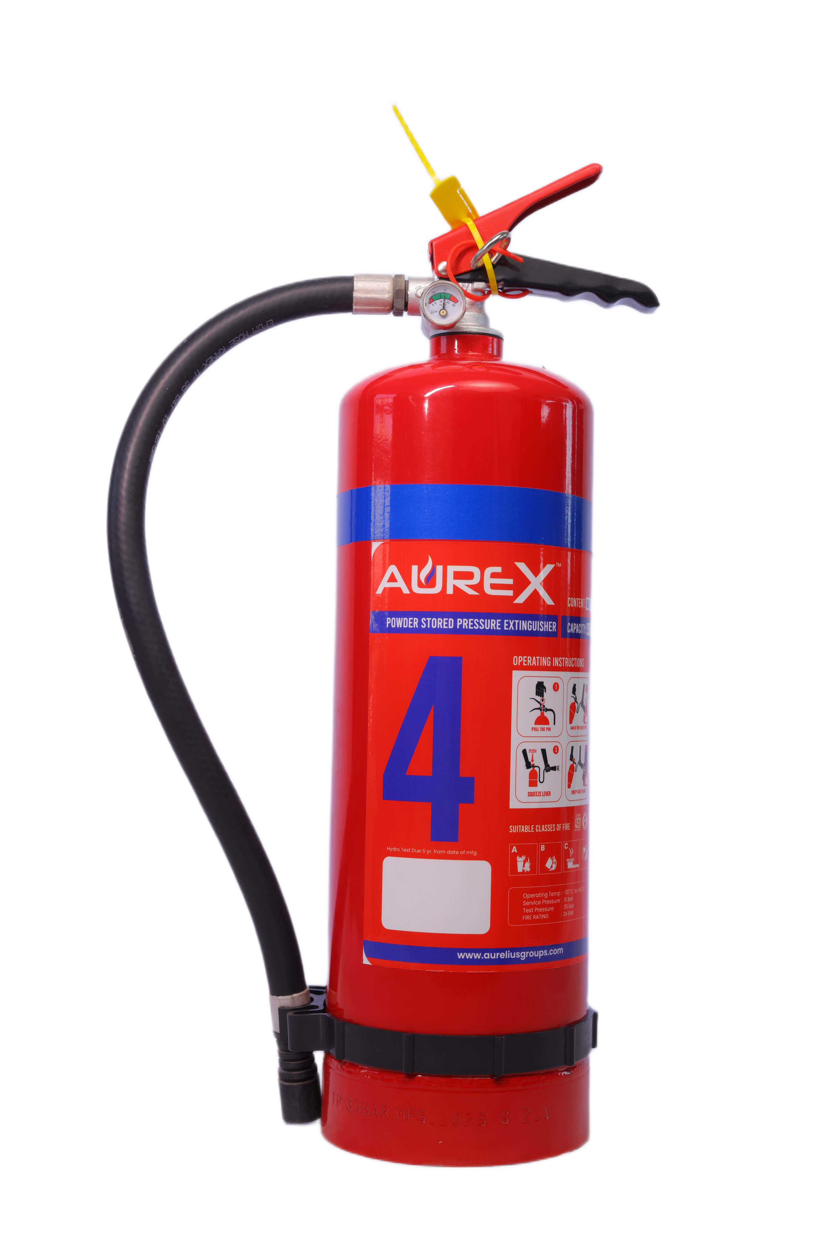 ABC STORED PRESSURE 4KG FIRE EXTINGUISHER