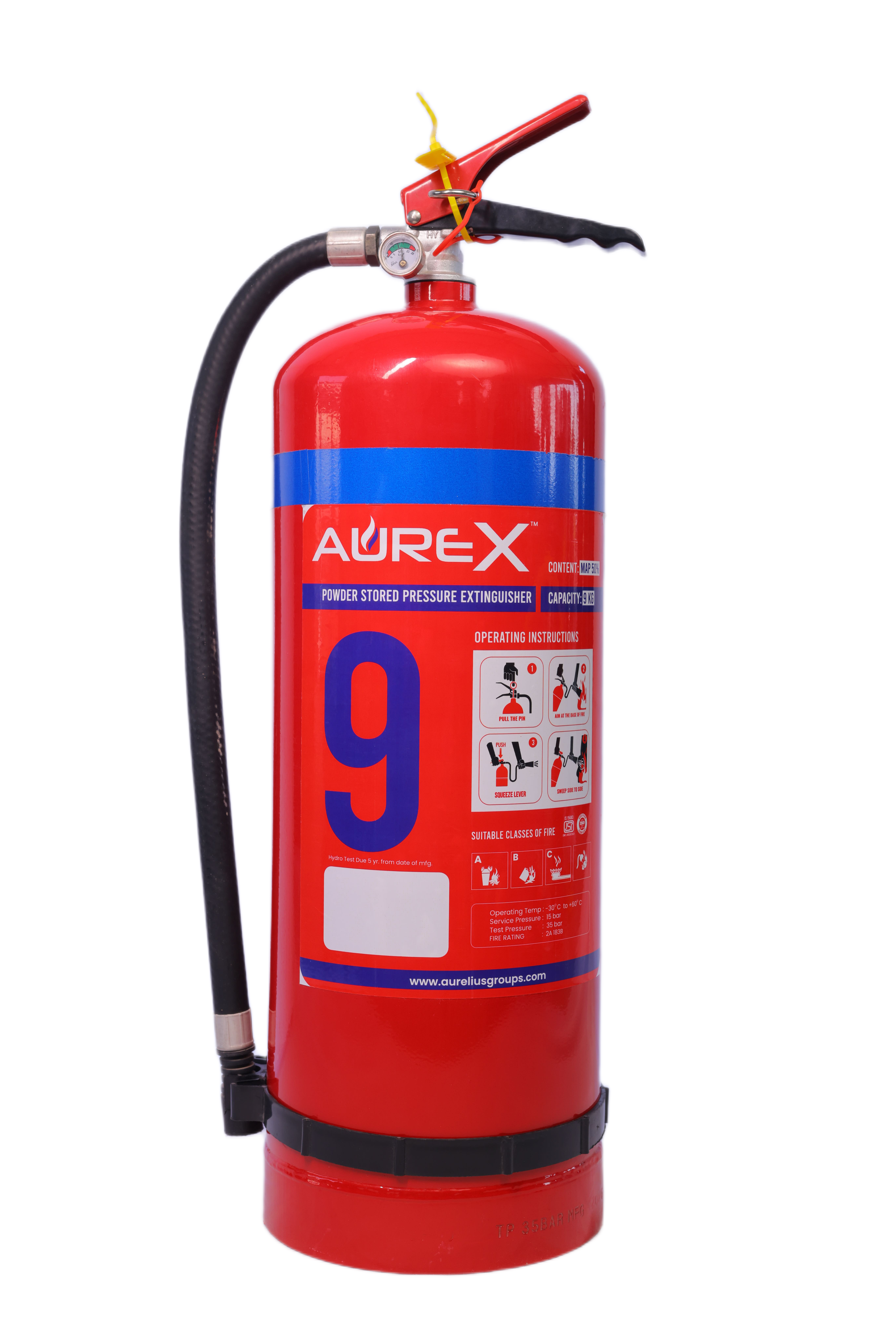 ABC STORED PRESSURE 9KG FIRE EXTINGUISHER
