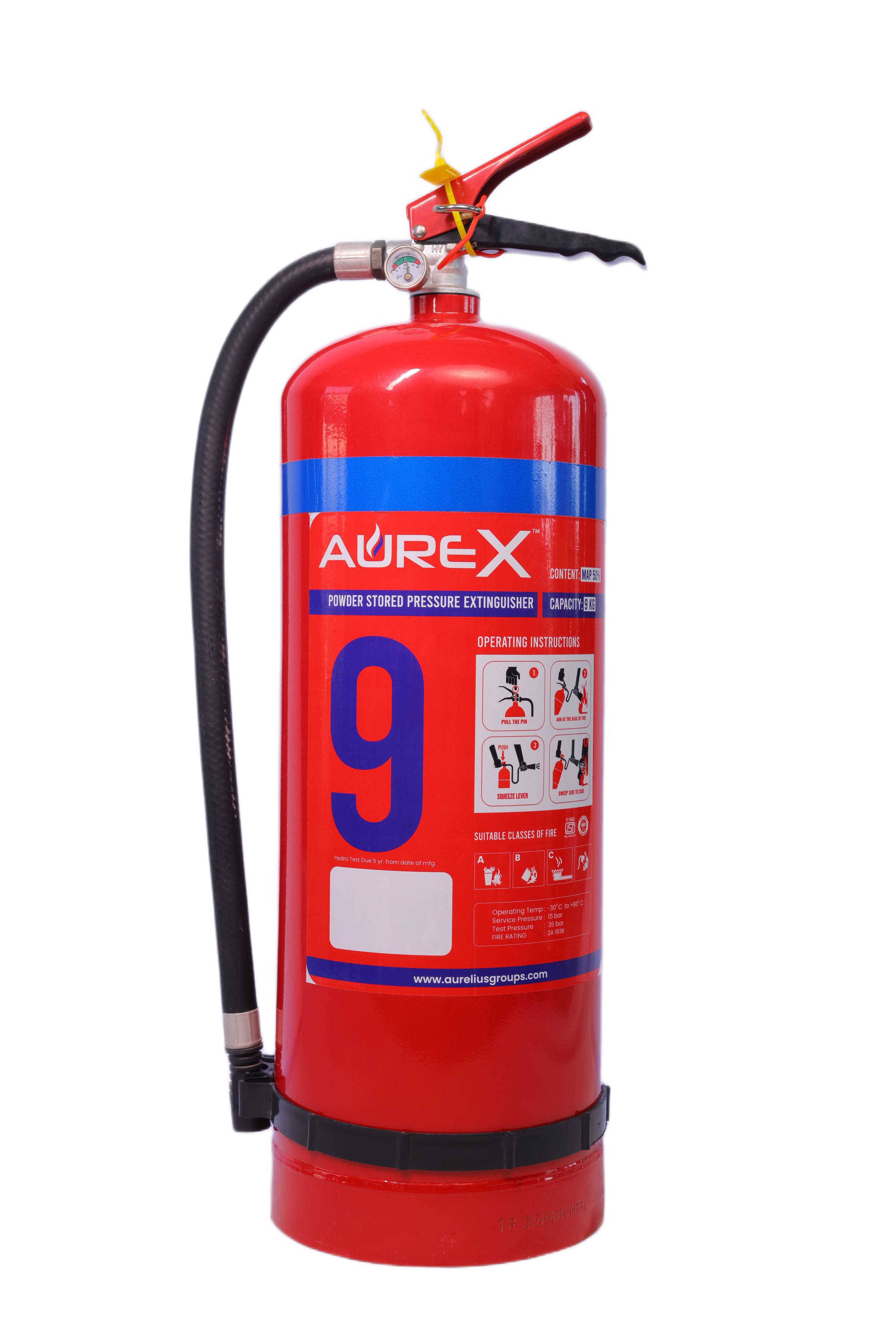 ABC STORED PRESSURE 9KG FIRE EXTINGUISHER