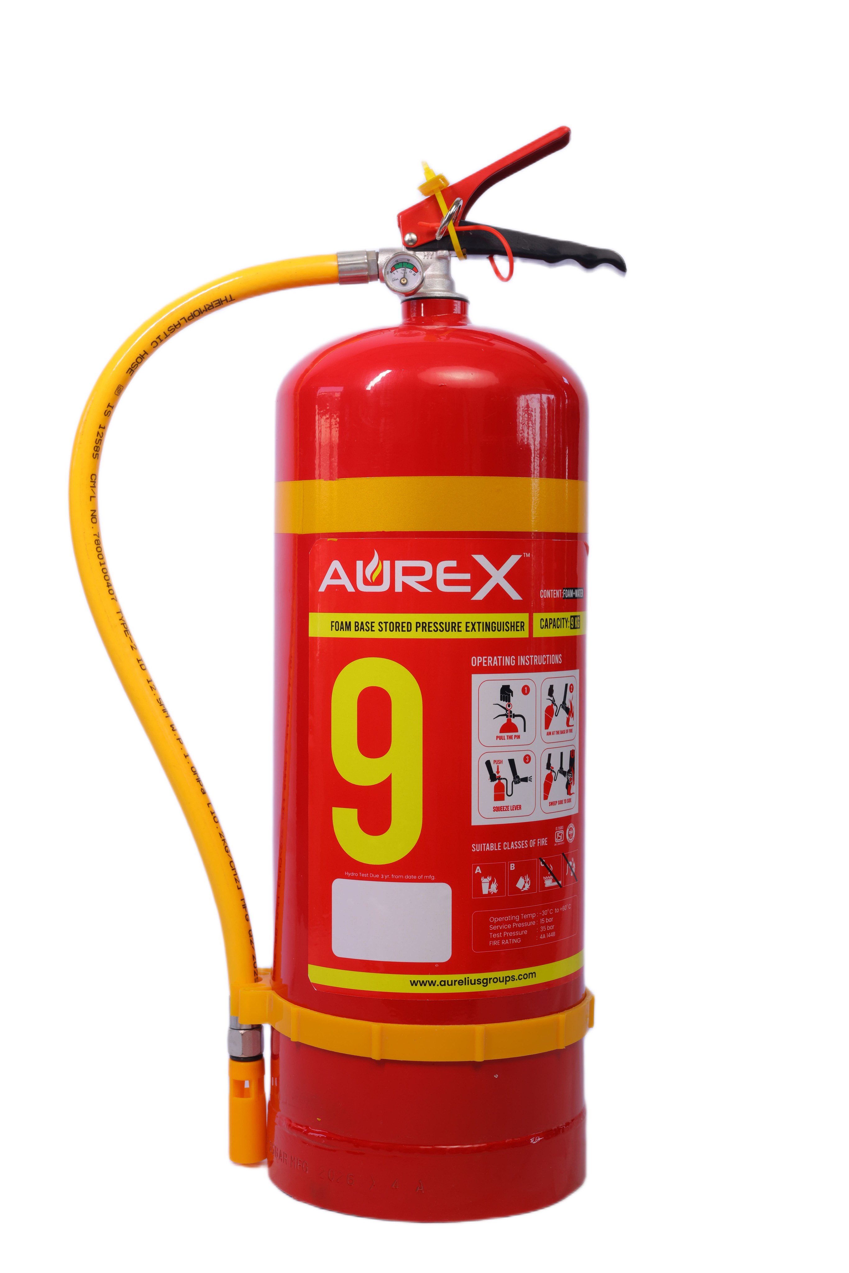 Foam Stored Pressure 9 LTR Fire Extinguisher