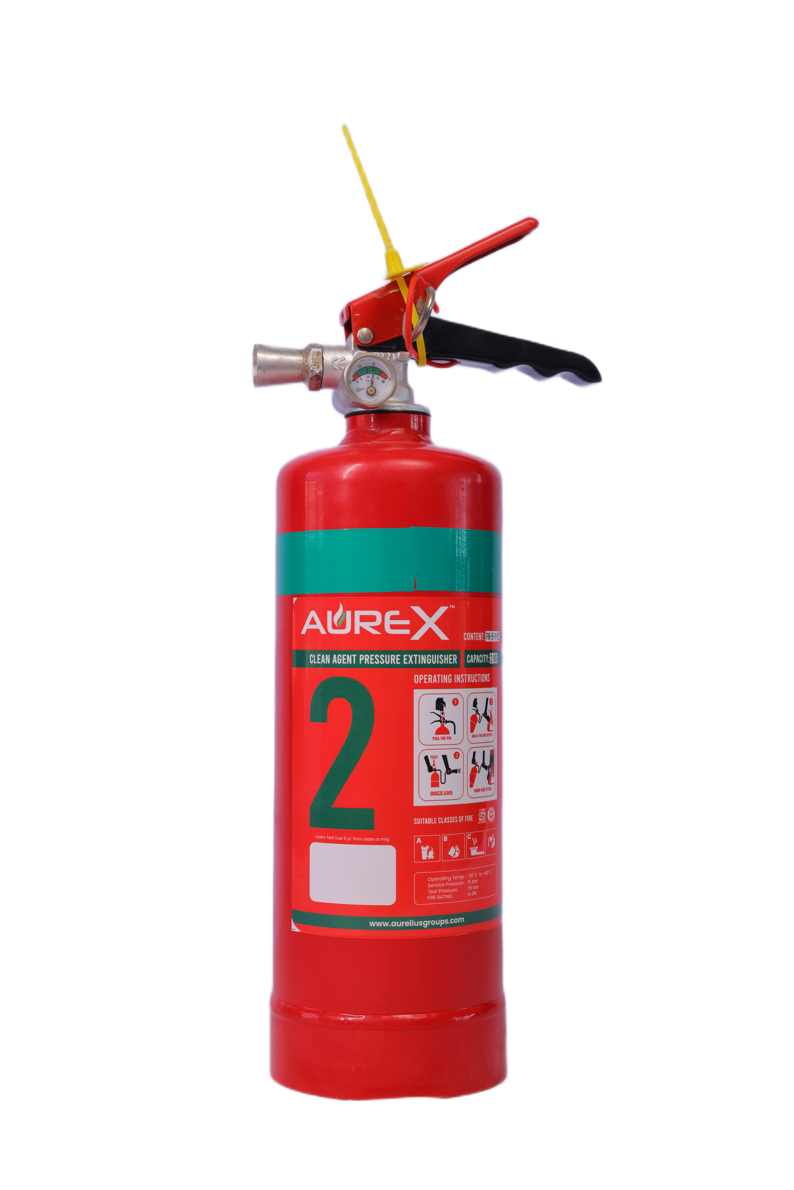 Clean Agent 2 KG Fire Extinguisher